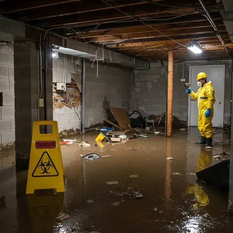 Flooded Basement Electrical Hazard in Carpinteria, CA Property